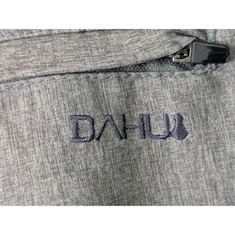 Da Hui Chino Board Shorts Mens 40 Heather Gray Surf Swim Trunks Stretch Logo